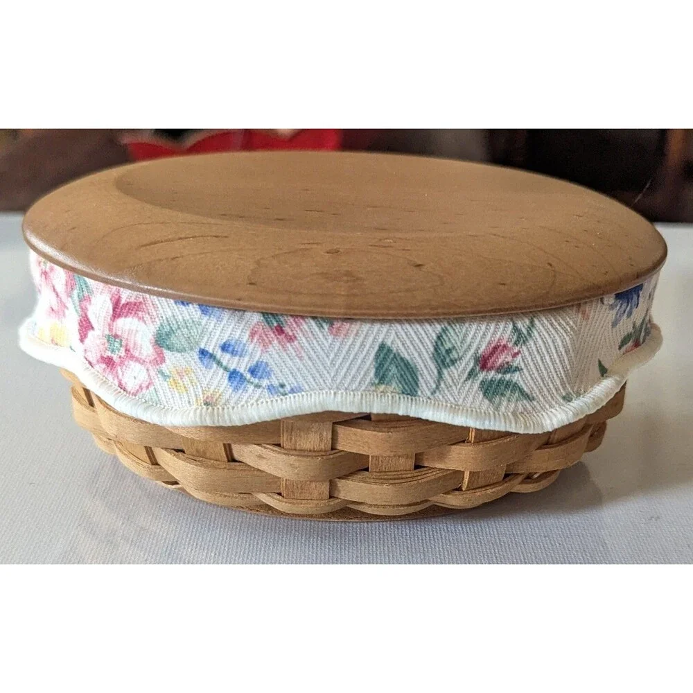 Longaberger 2003 Horizon Of Hope American Cancer Society Basket Set Lid